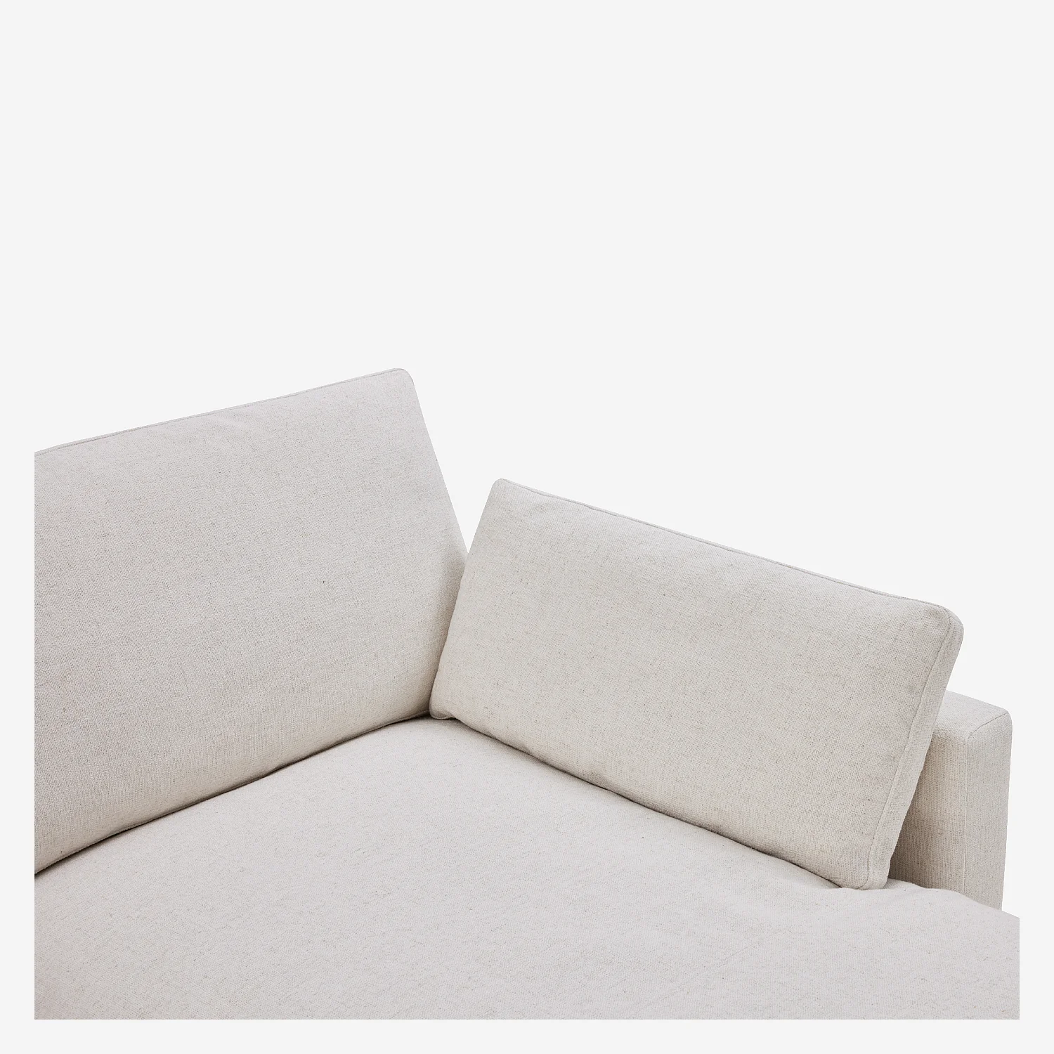 Chaise longue con arcón reversible de tejido - Marfil - 4