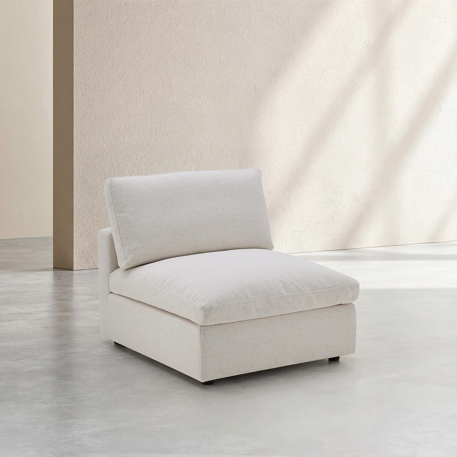 Chauffeuse en tissu - Ivoire - 3