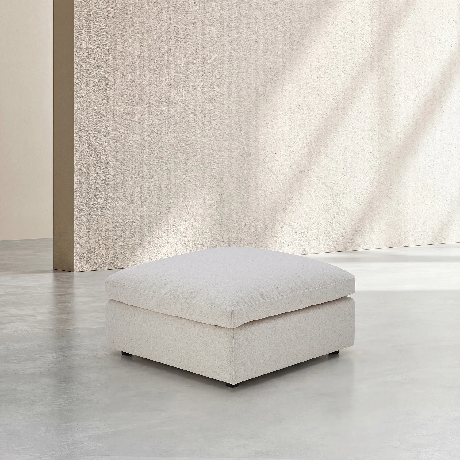 Repose-pieds en tissu - Ivoire - 1