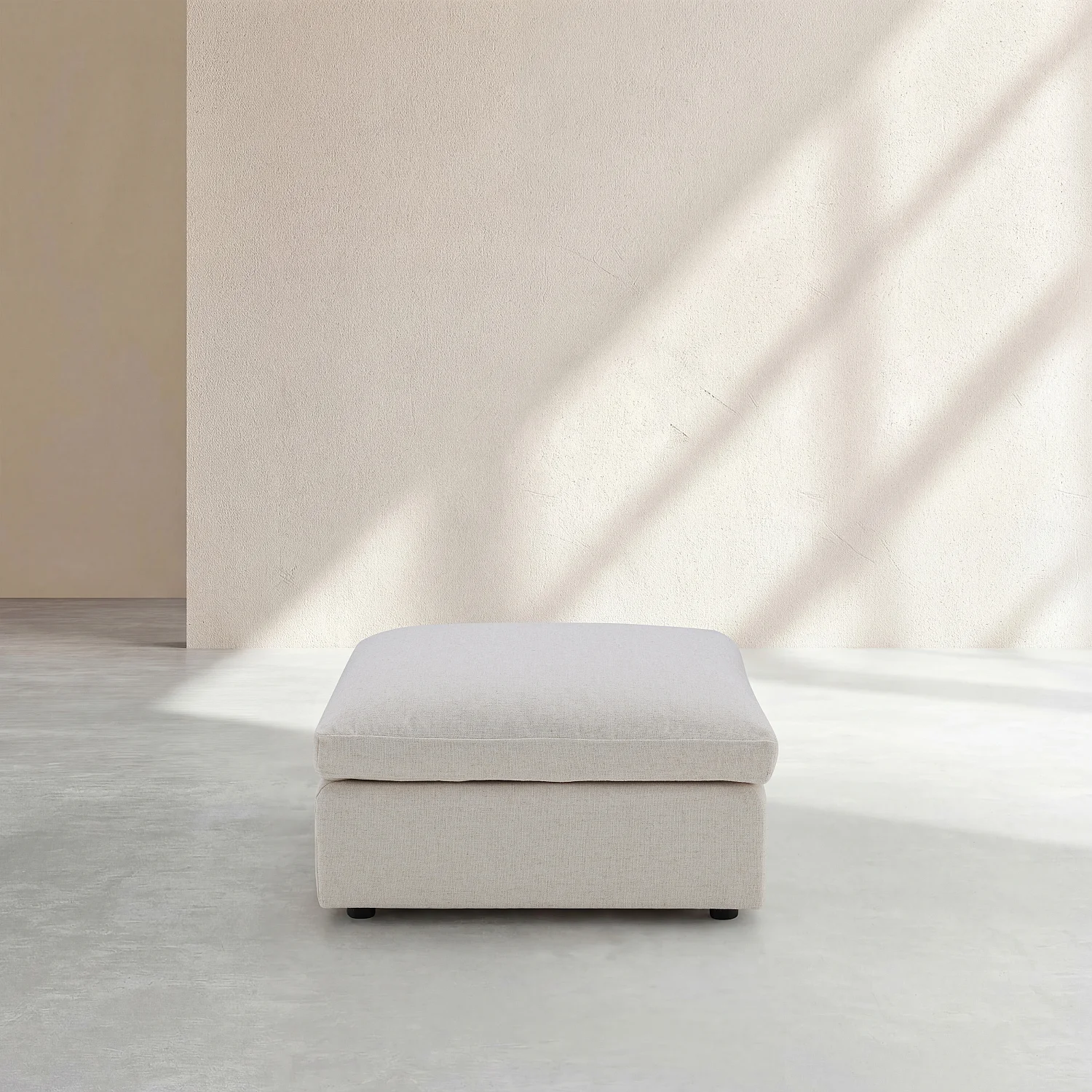 Repose-pieds en tissu - Ivoire - 3