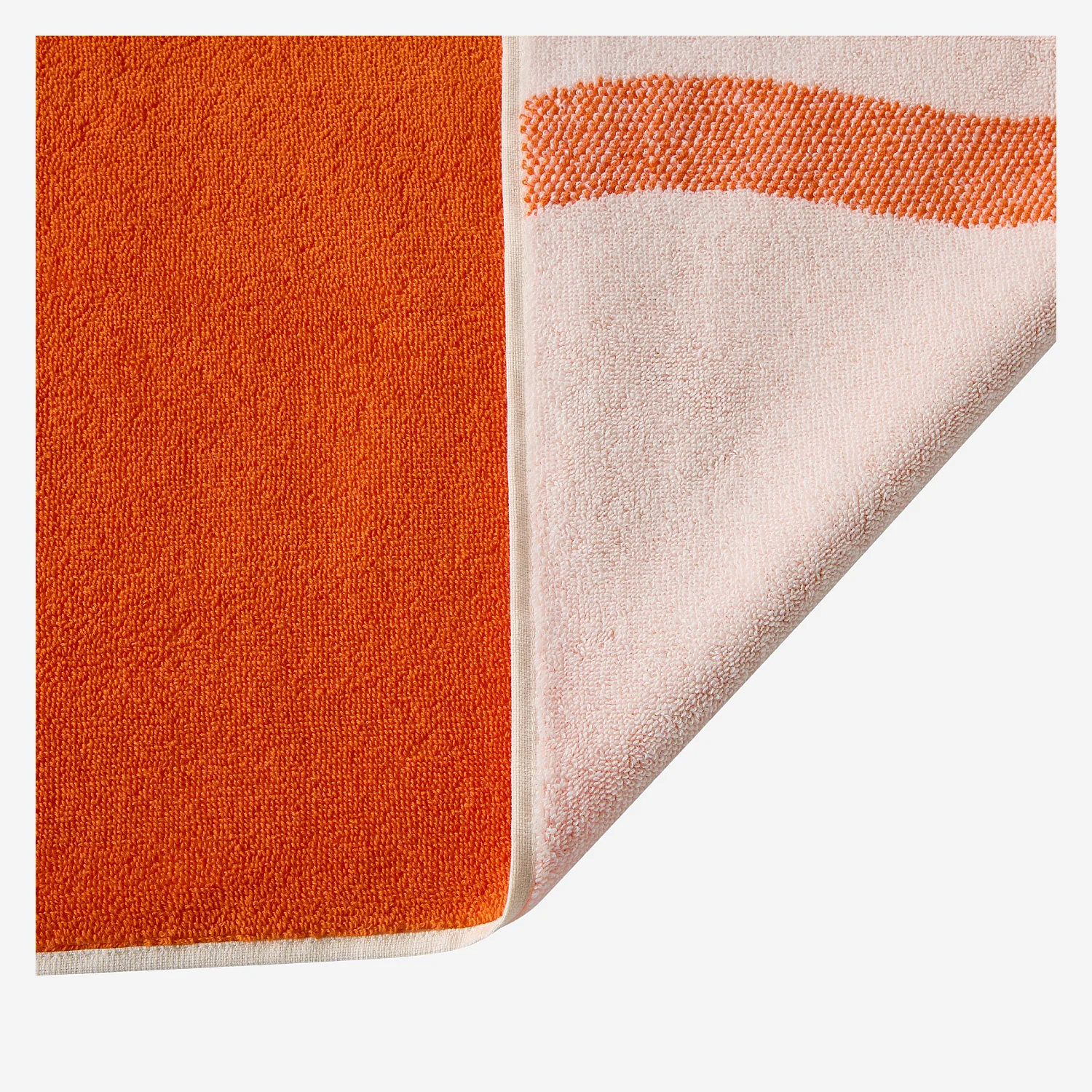 Drap de plage en coton - 90 x 180 cm - Orange Tangerine - Design by Floriane Jacques - 4