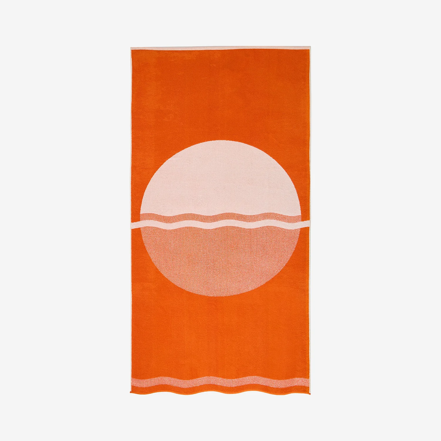 Drap de plage en coton - 90 x 180 cm - Orange Tangerine - Design by Floriane Jacques - 2