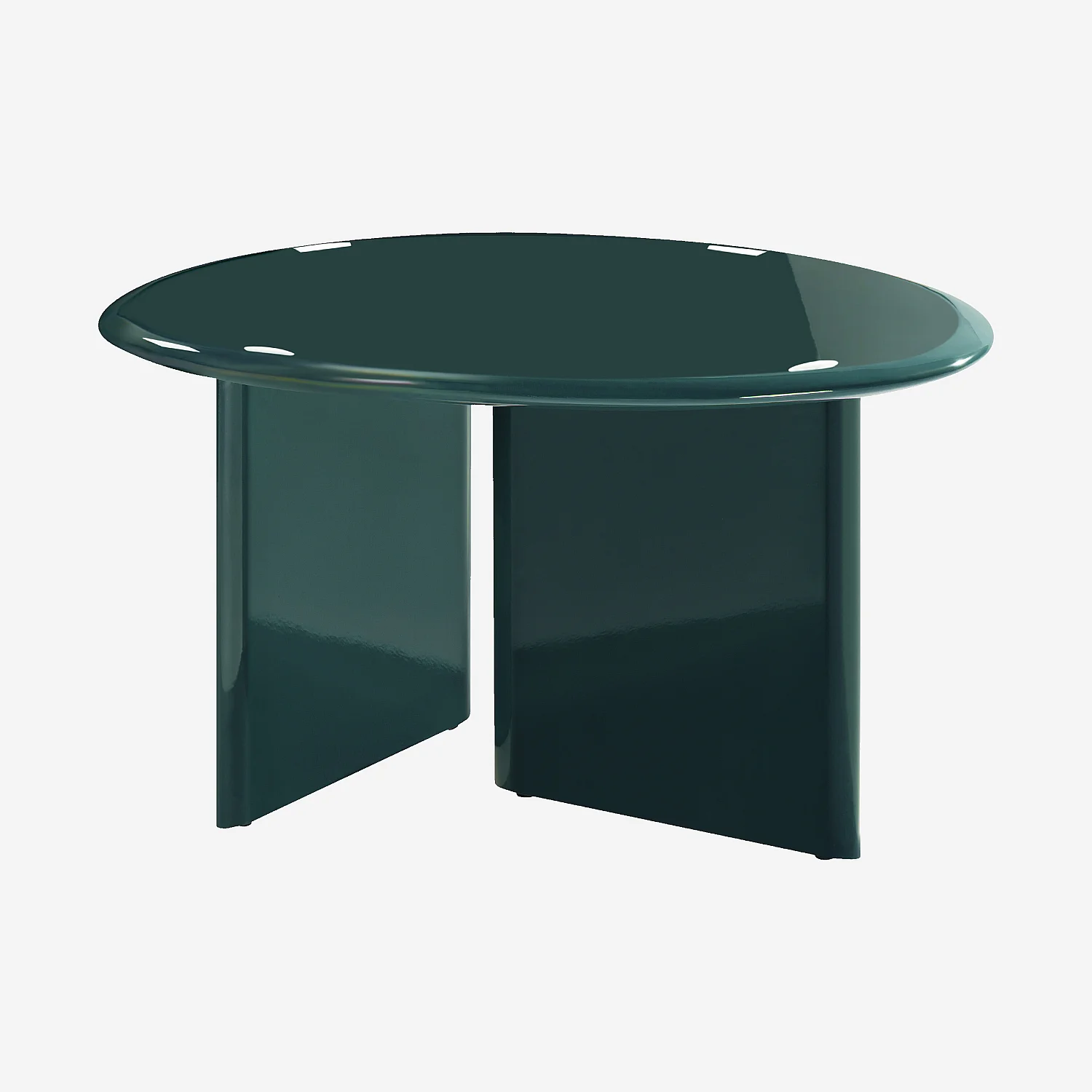 Table basse organique laquée - Vert sapin - 2