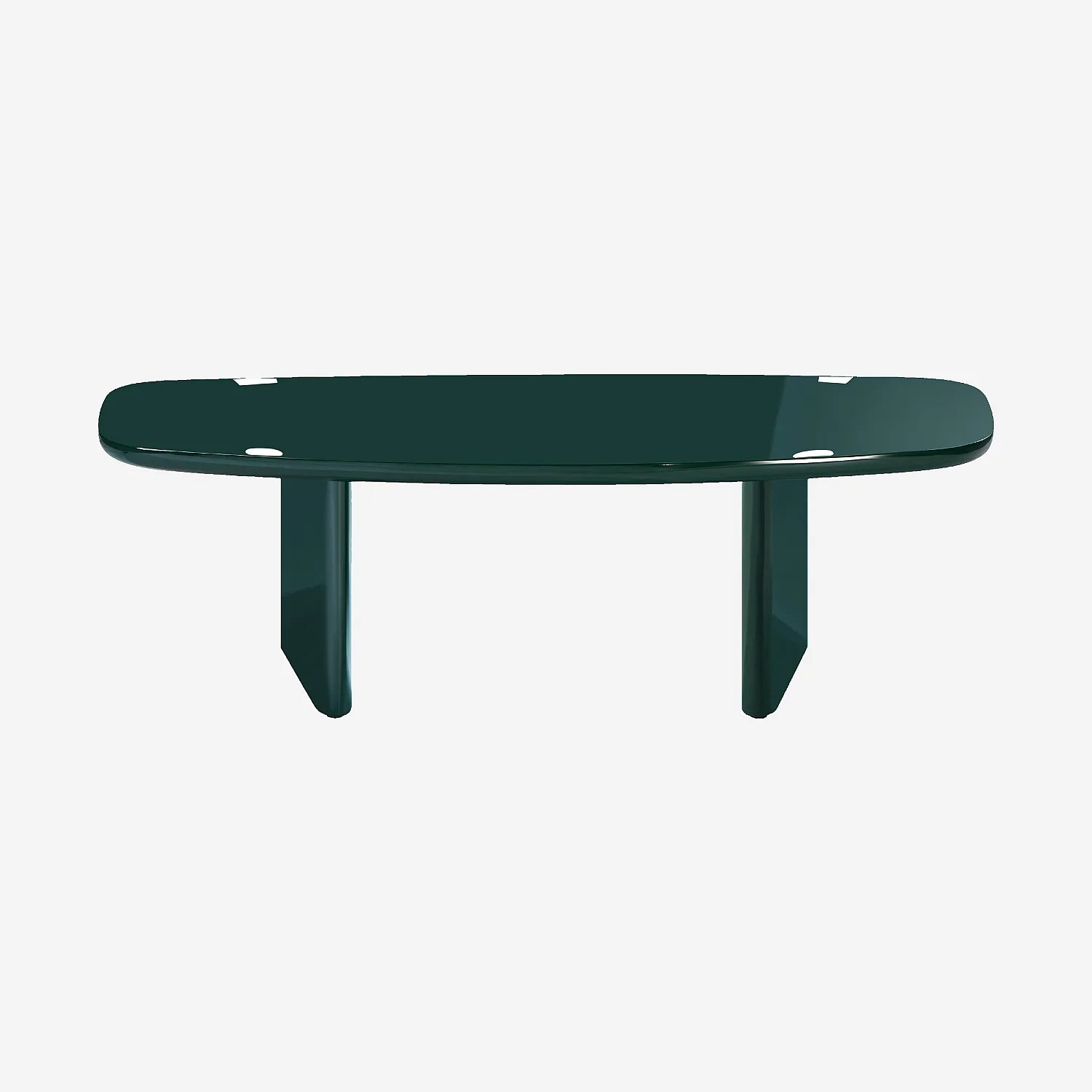 Table basse rectangulaire laquée - Vert sapin - 2
