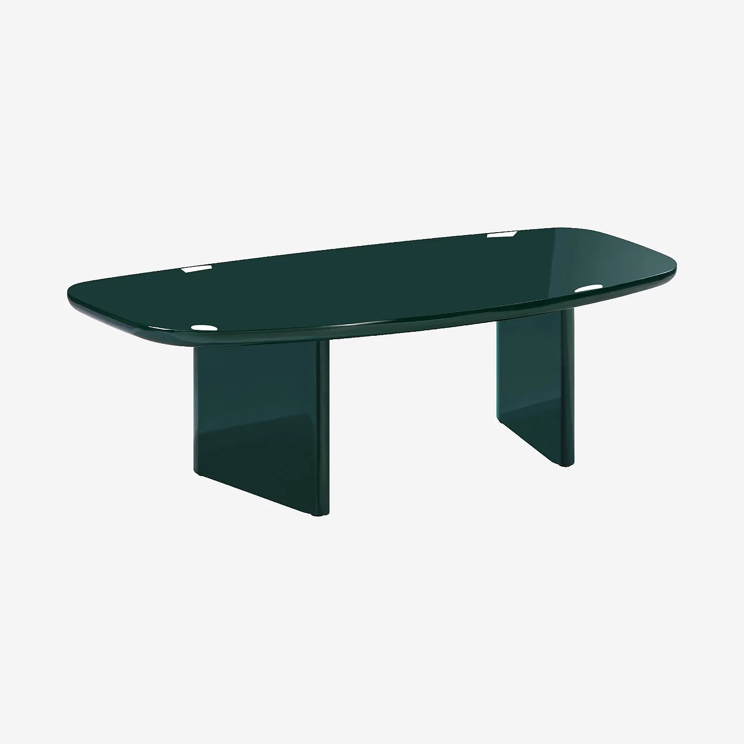 Table basse rectangulaire laquée - Vert sapin - 3