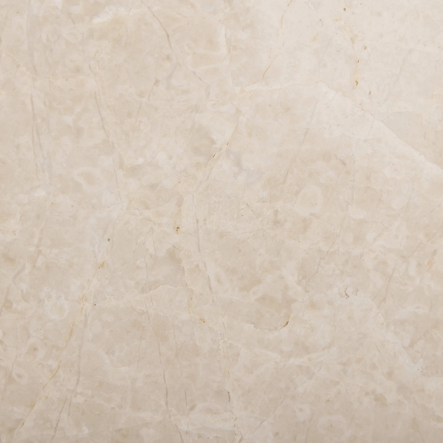 Table d'appoint ronde laquée et marbre blanc - Crème - 4