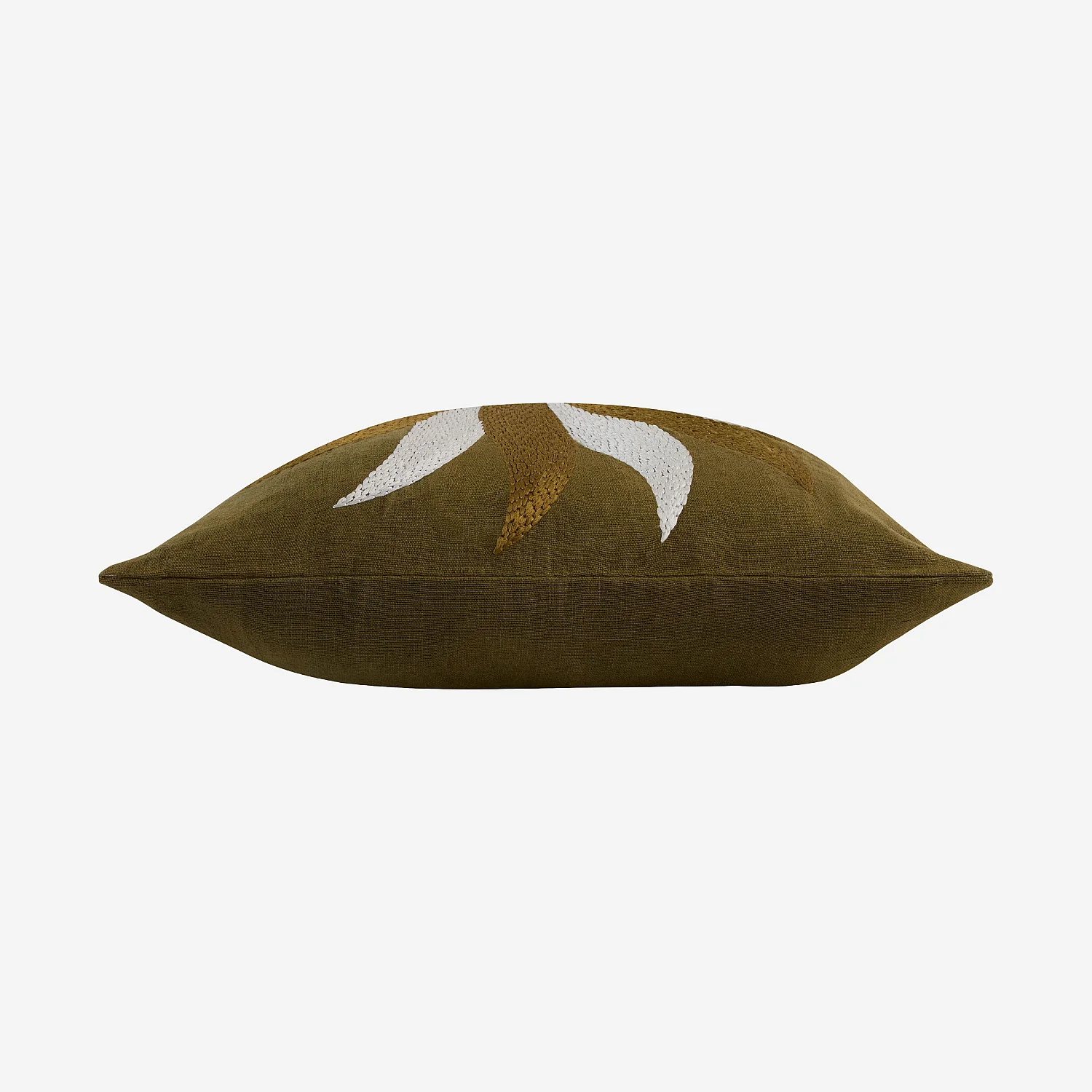 Coussin brodé en lin - 45 x 45 cm - Bronze - Design by Floriane Jacques - 5