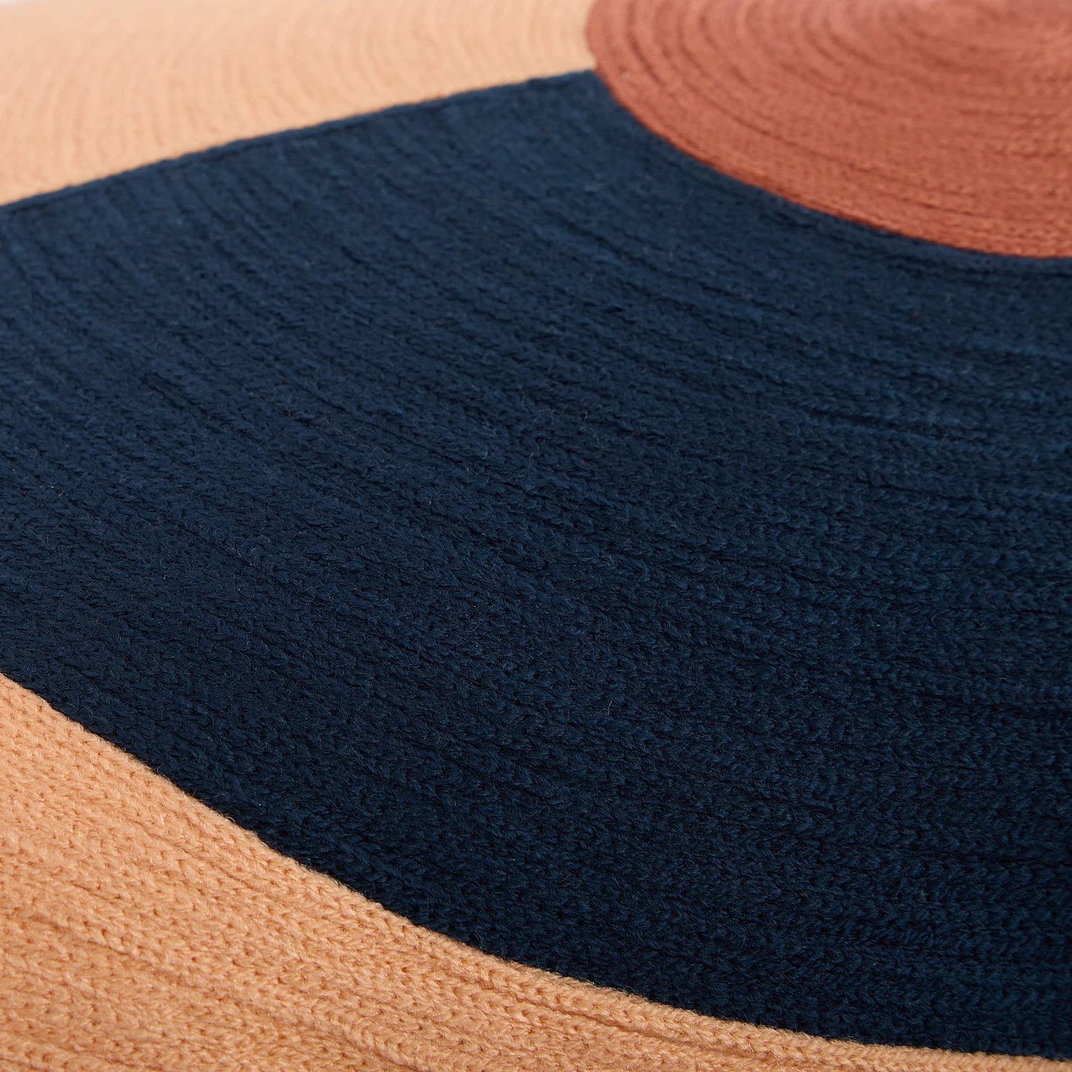 Coussin en lin et coton - 30 x 50 cm - Bronze, bleu et rose - Design by Floriane Jacques - 5