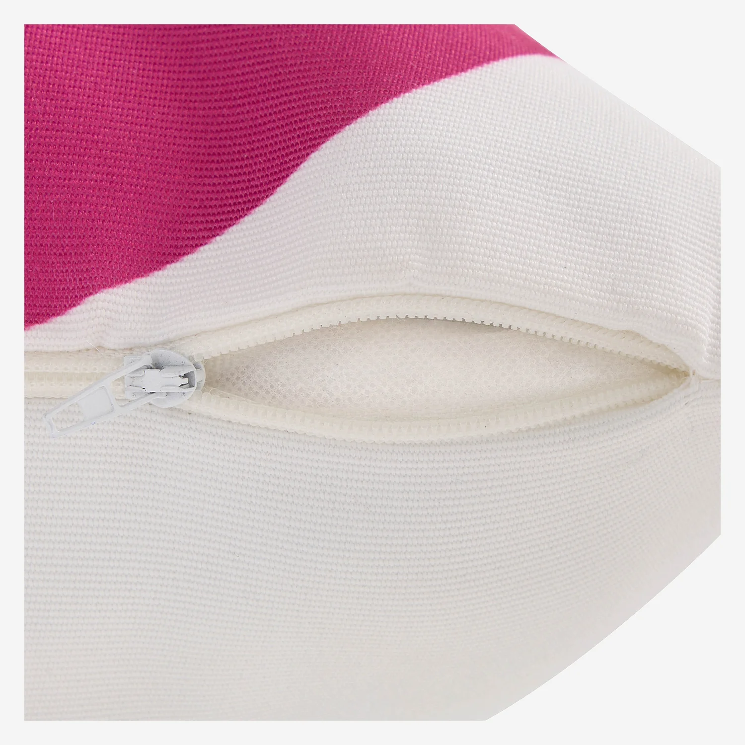 Coussin d'extérieur déperlant et anti-UV - 40 x 80 cm - Rose et Bleu profond - Design by Floriane Jacques - 4