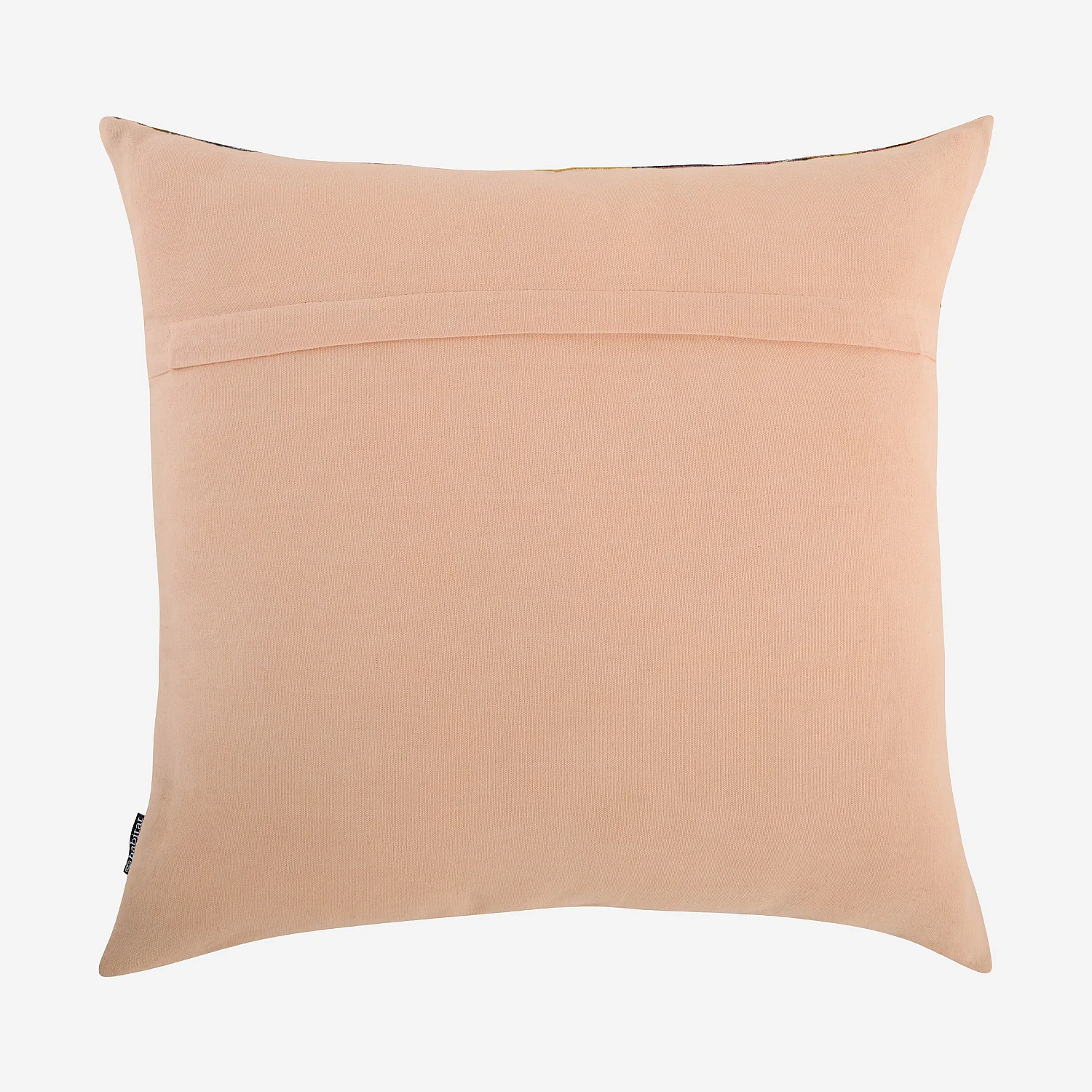 Coussin en coton côtelé - 50 x 50 cm - Motifs à rayures - Brun et Rouge - 6