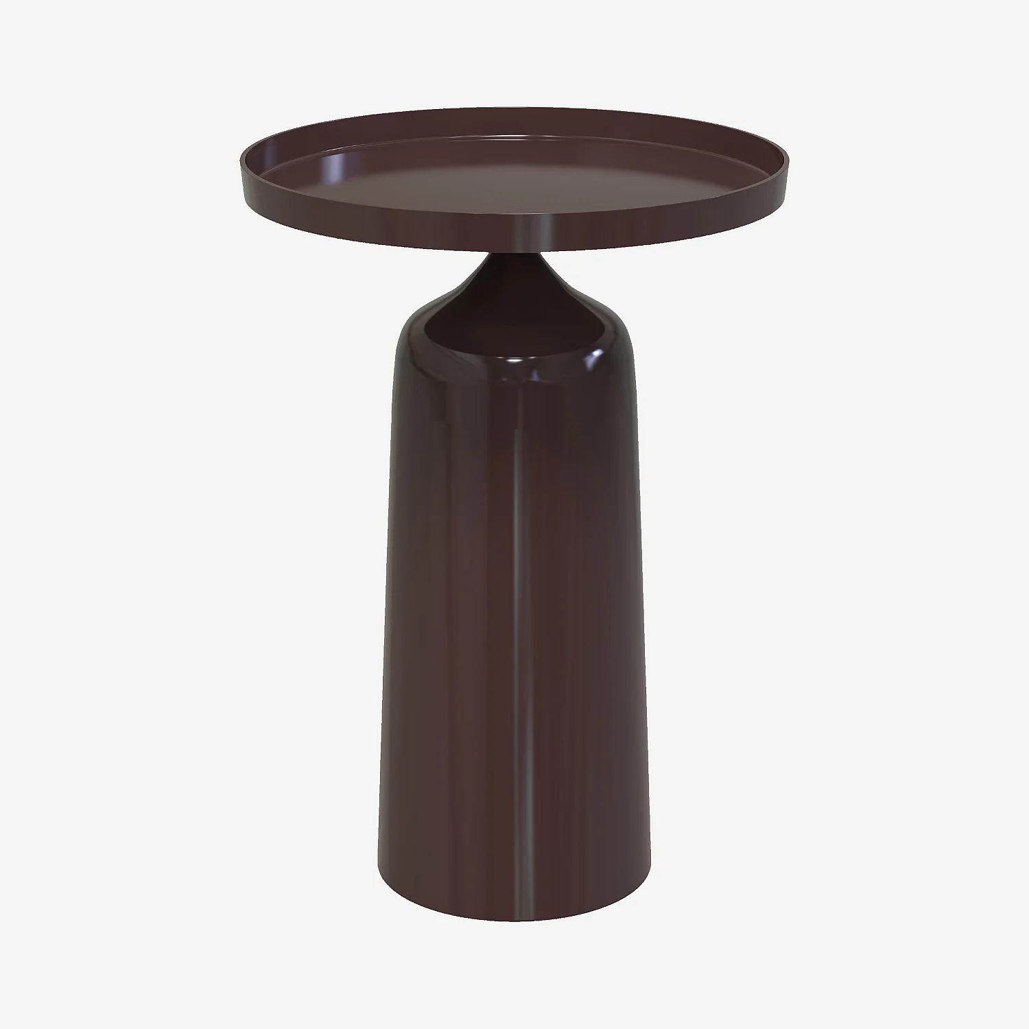 Table d'appoint en aluminium - Moka émaillé - 1