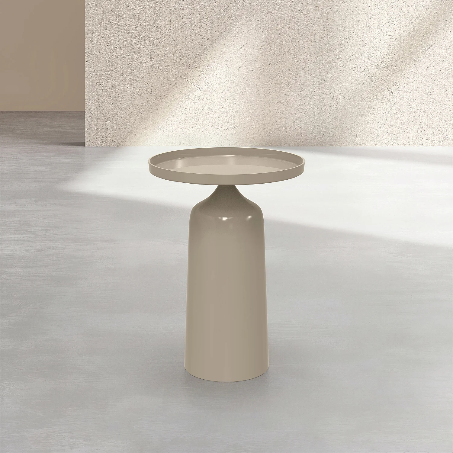 Table d'appoint en aluminium - Grège émaillé - 3