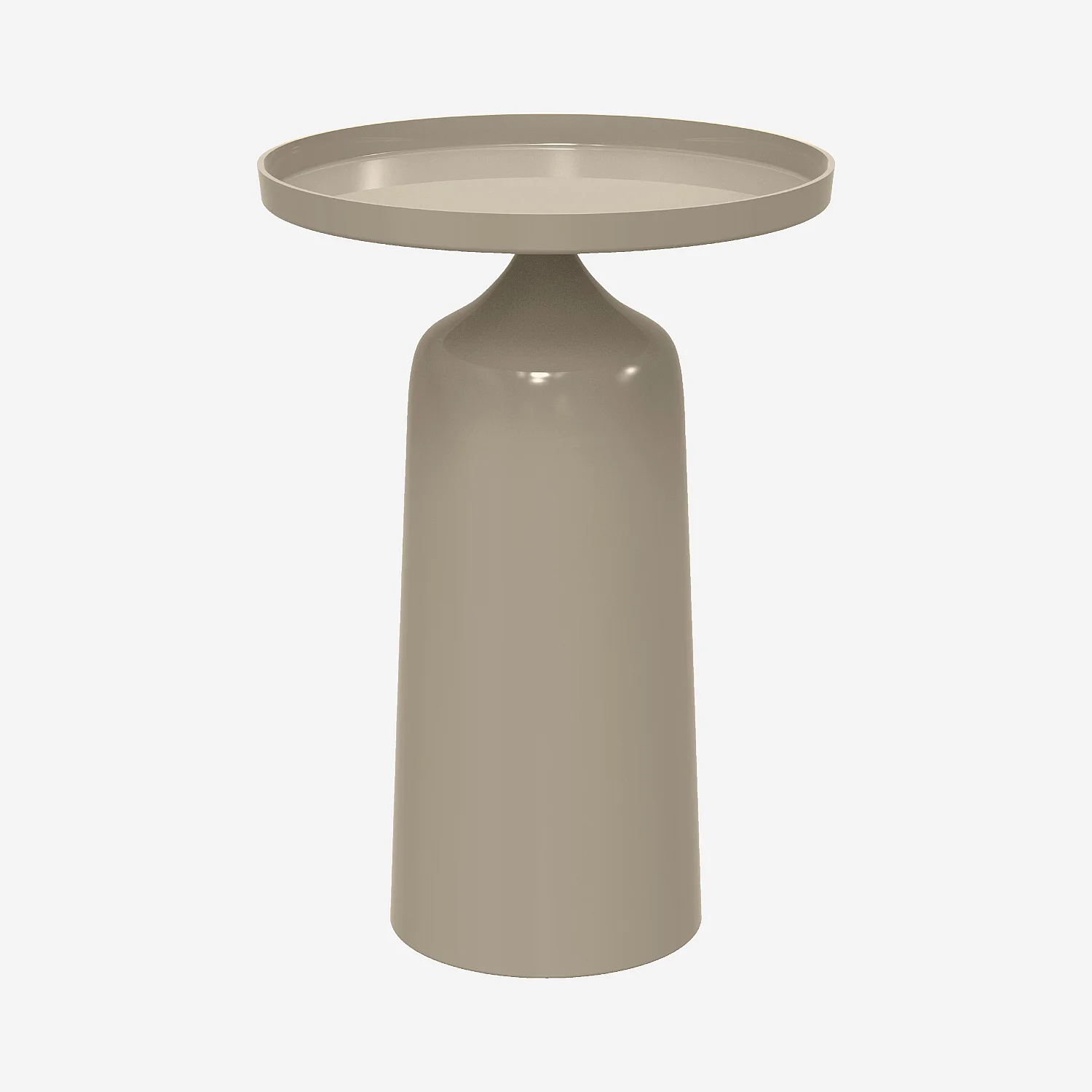 Table d'appoint en aluminium - Grège émaillé - 1