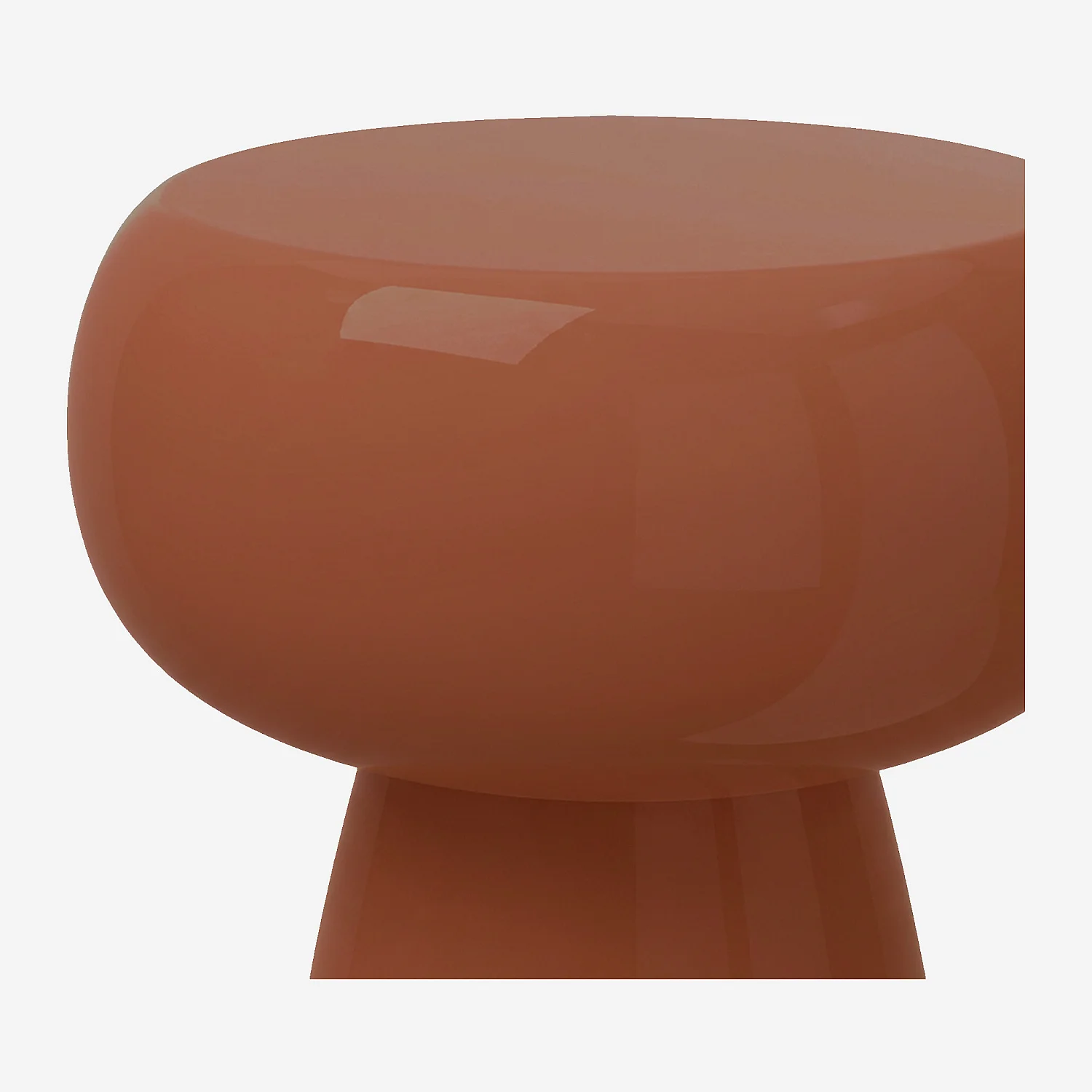 Mesa de apoio em metal - Vermelho tijolo esmaltado - 4