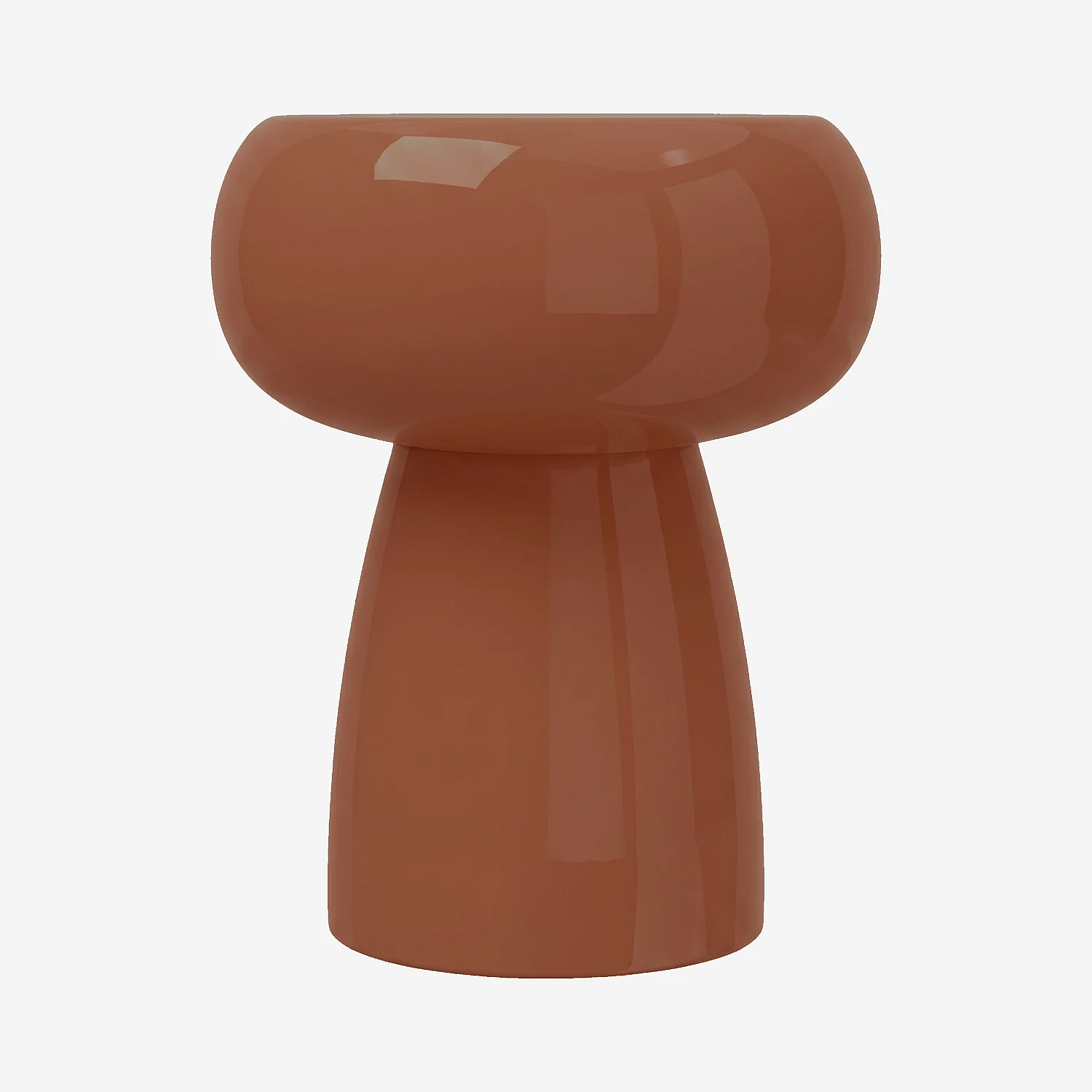 Mesa de apoio em metal - Vermelho tijolo esmaltado - 3