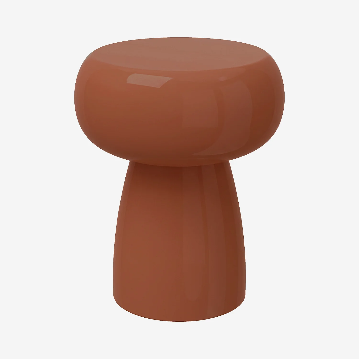 Mesa de apoio em metal - Vermelho tijolo esmaltado - 2