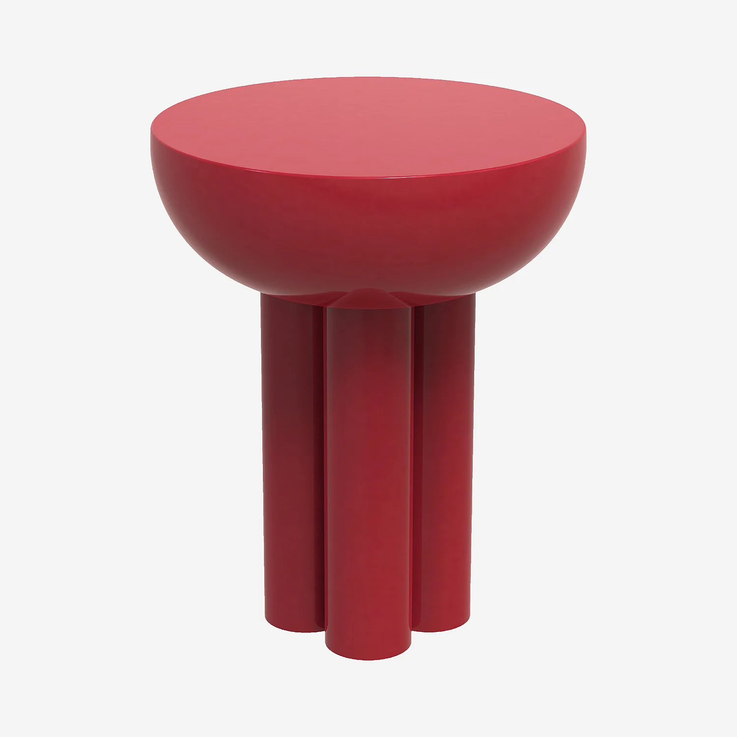 Table d'appoint en métal - Rouge carmin - 2