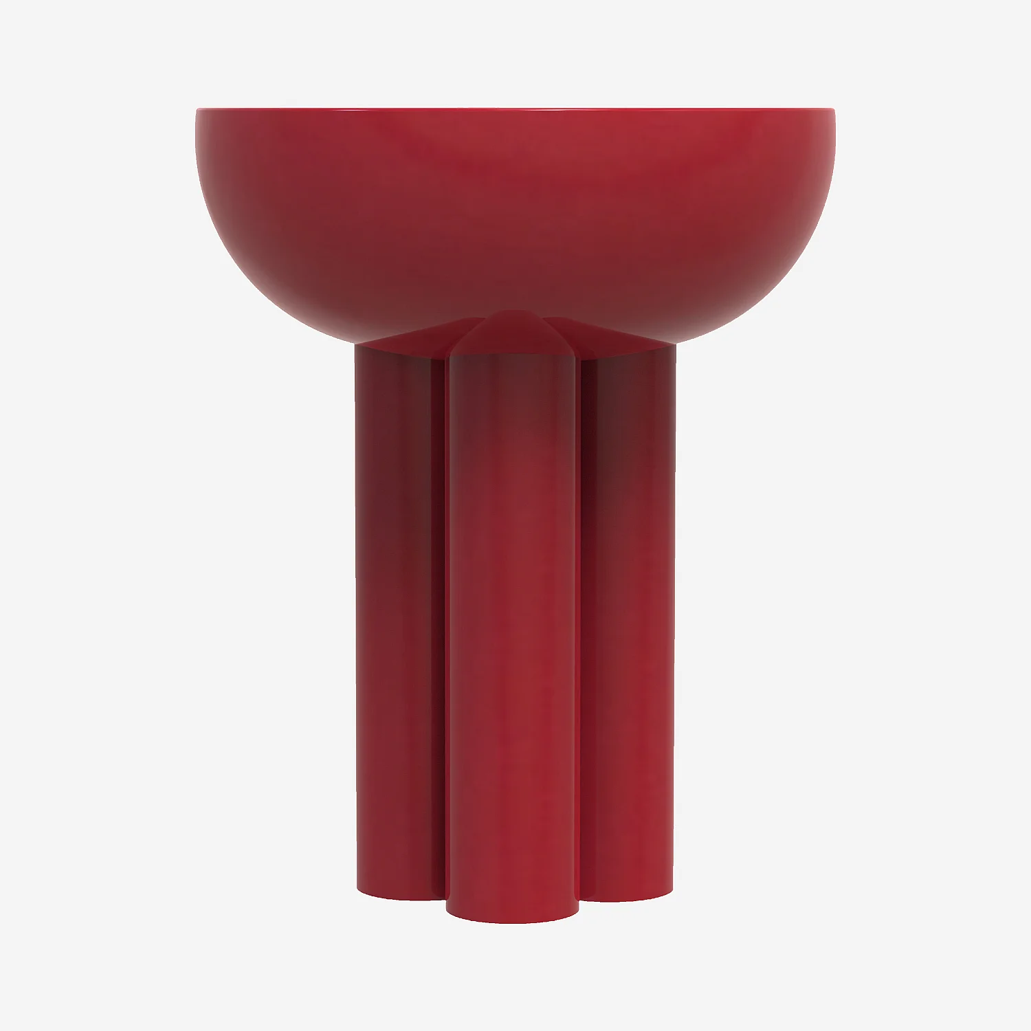 Table d'appoint en métal - Rouge carmin - 3