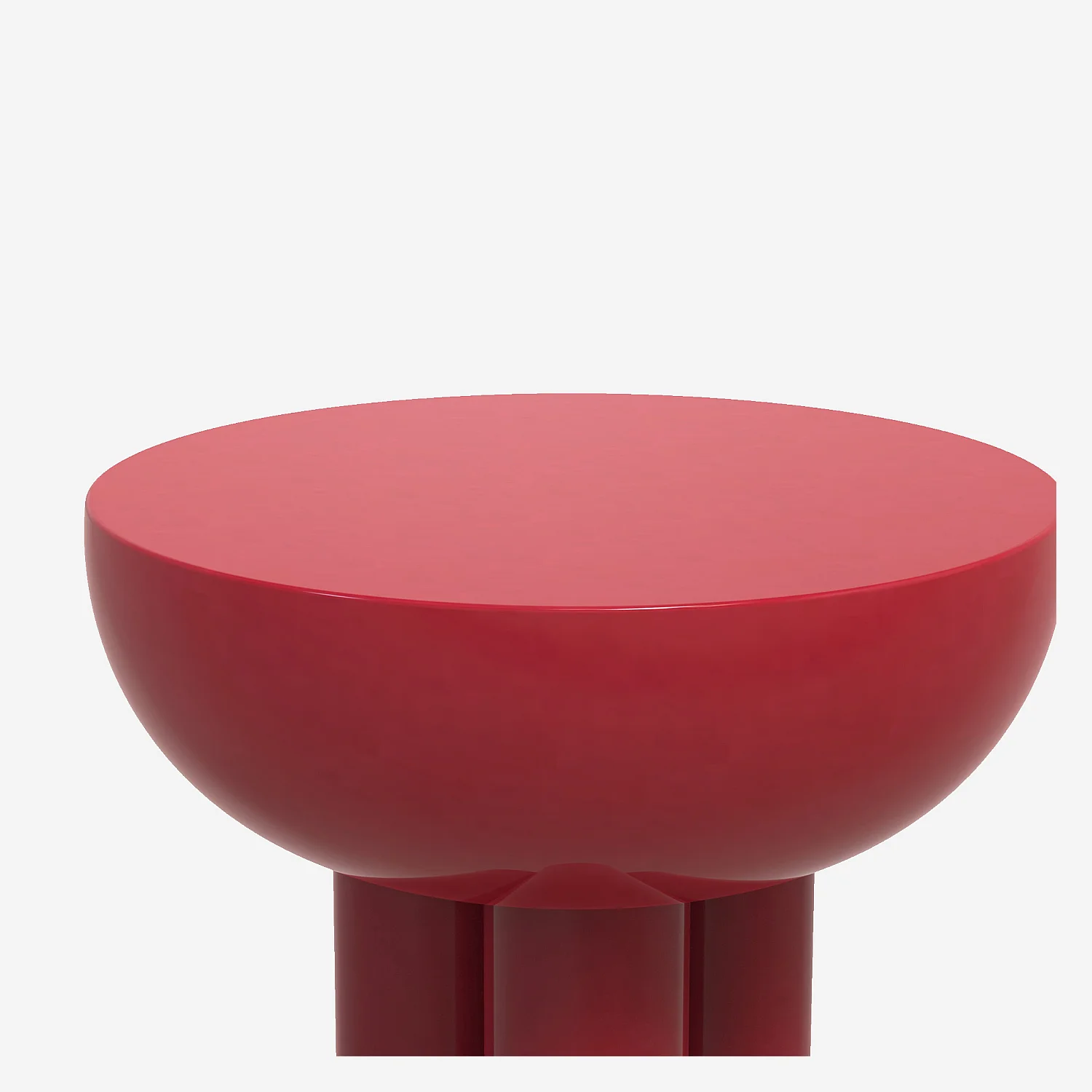 Table d'appoint en métal - Rouge carmin - 4