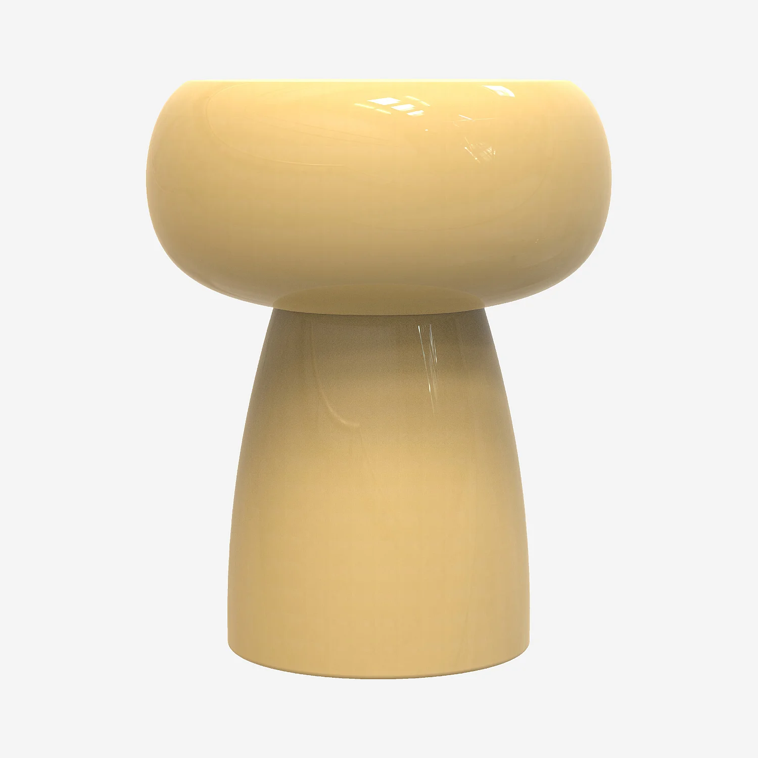 Table d'appoint en métal - Jaune pastel émaillé - 2