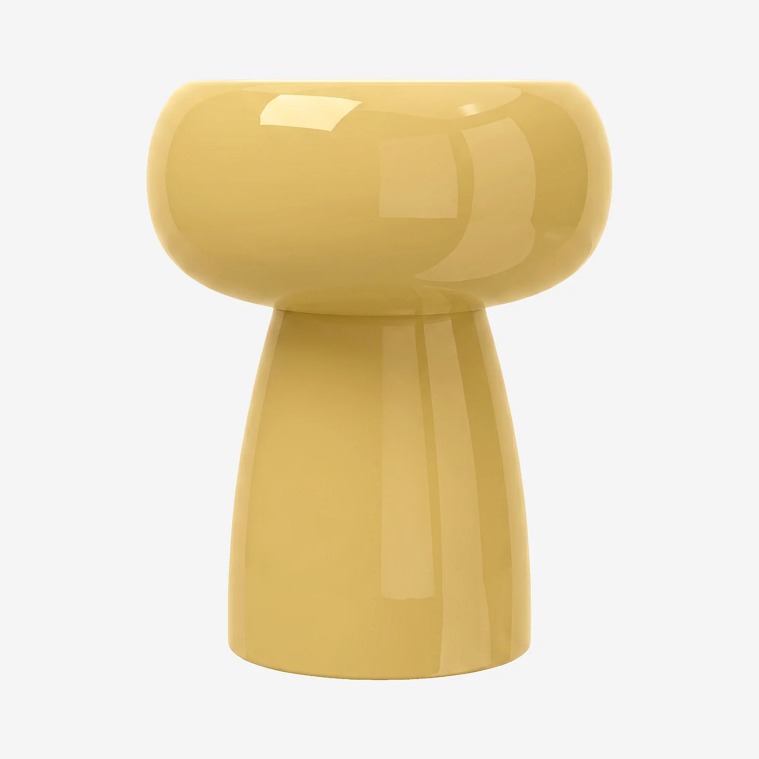 Table d'appoint en métal - Jaune pastel émaillé - 2