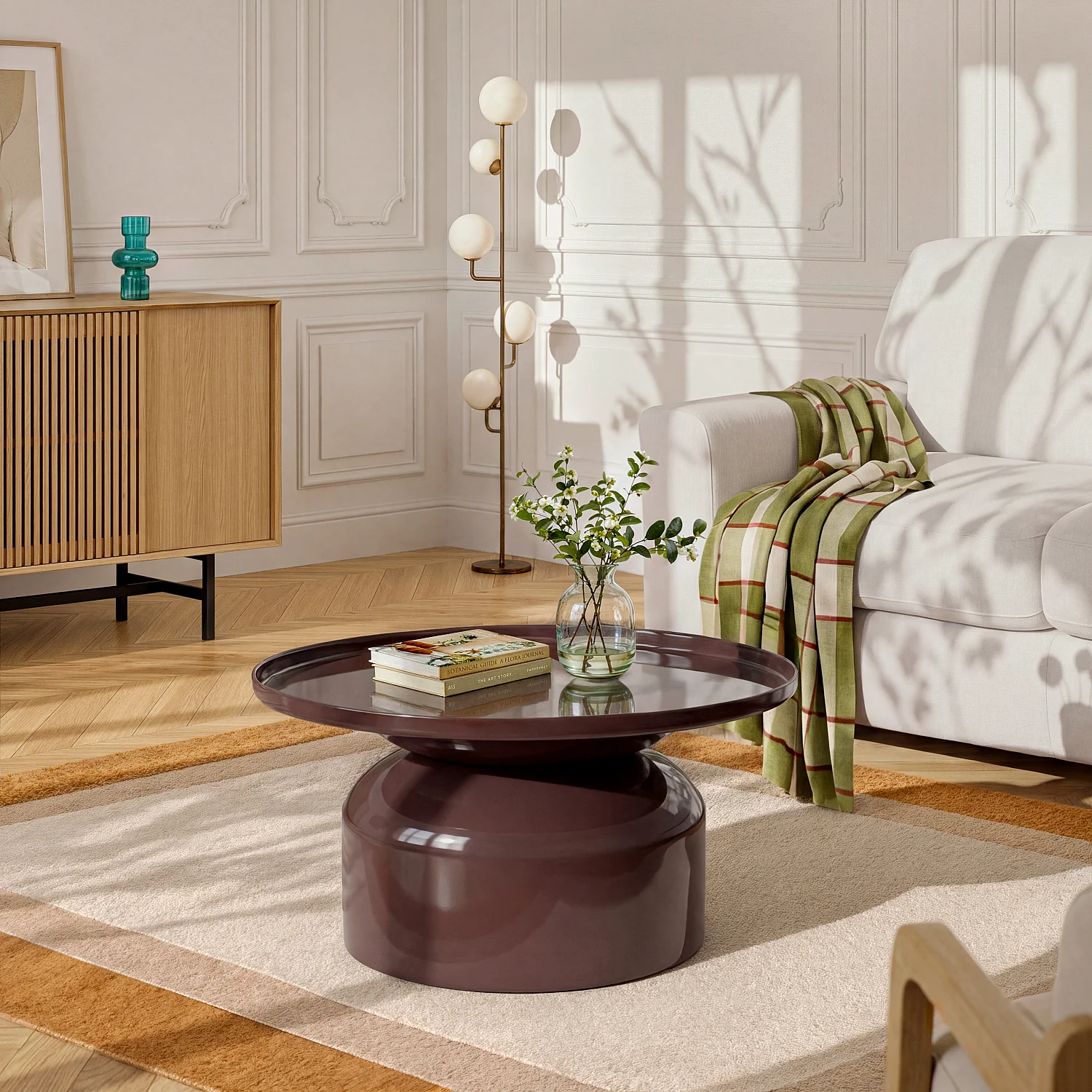 Table basse en métal - Moka émaillé - 1