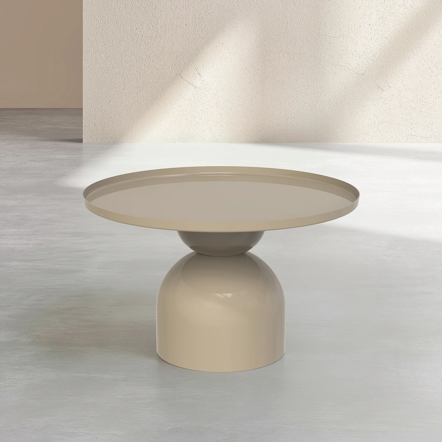 Sofabord i metall – Emaljert greige - 2
