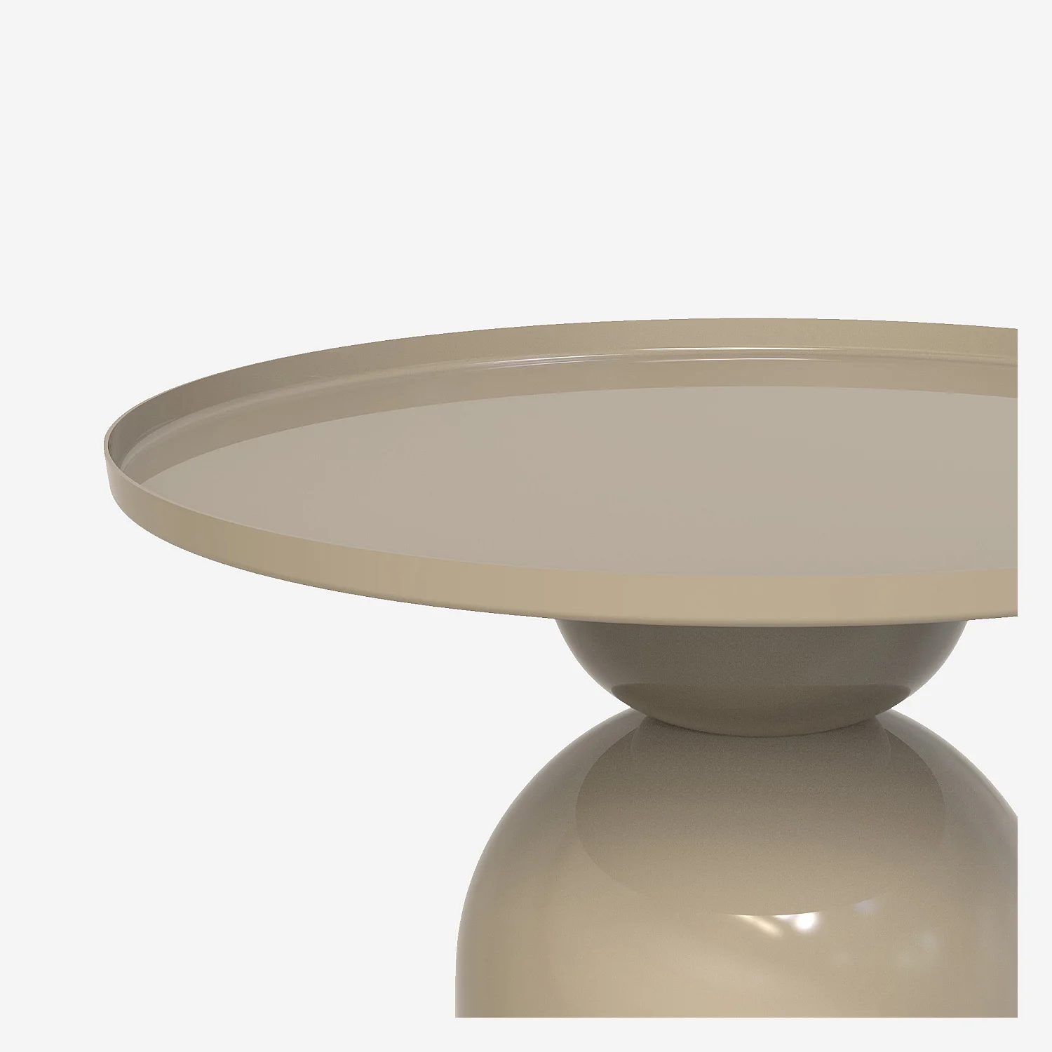 Table basse en métal - Grège émaillé - 3