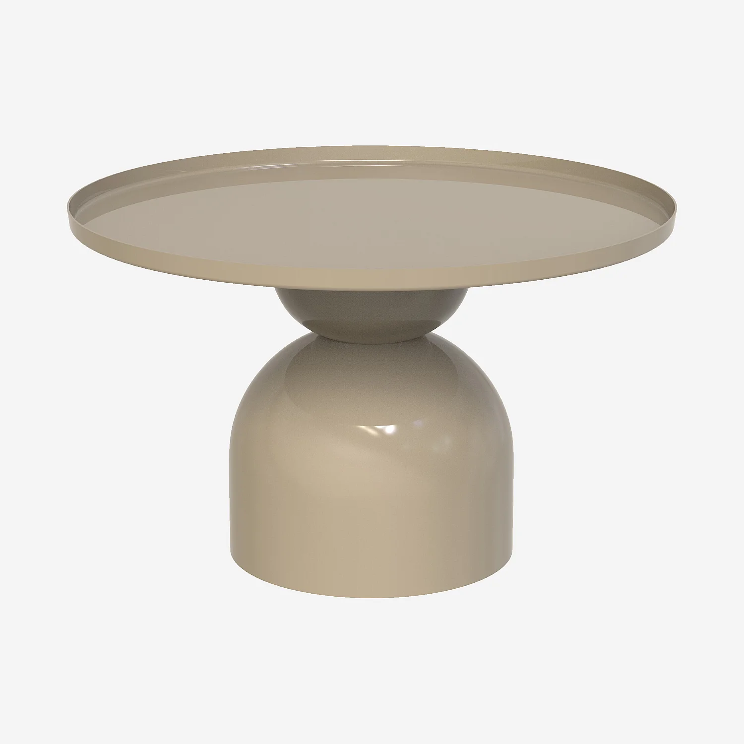 Table basse en métal - Grège émaillé - 1