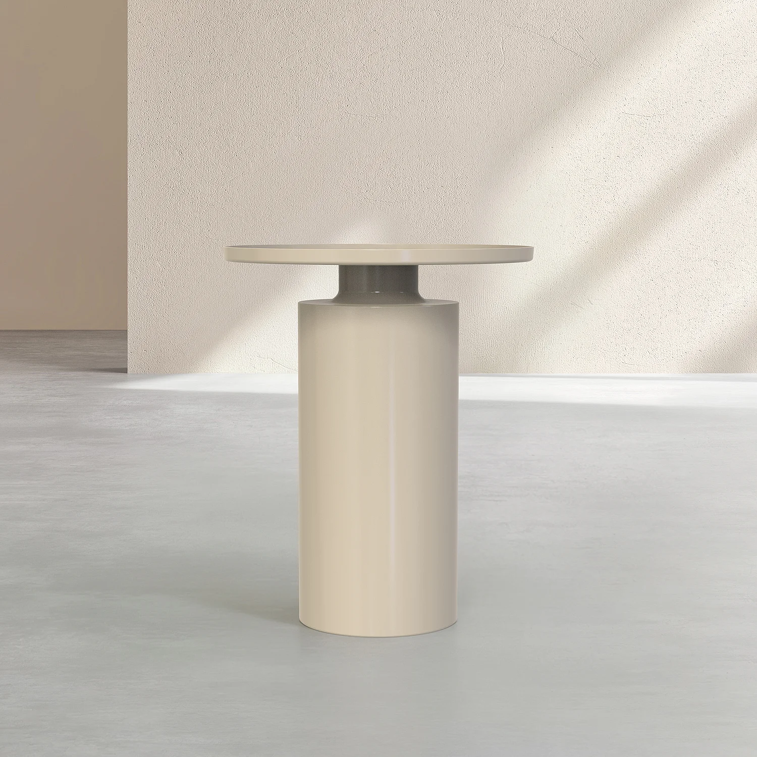 Beistelltisch aus Metall - Graubeige - 4