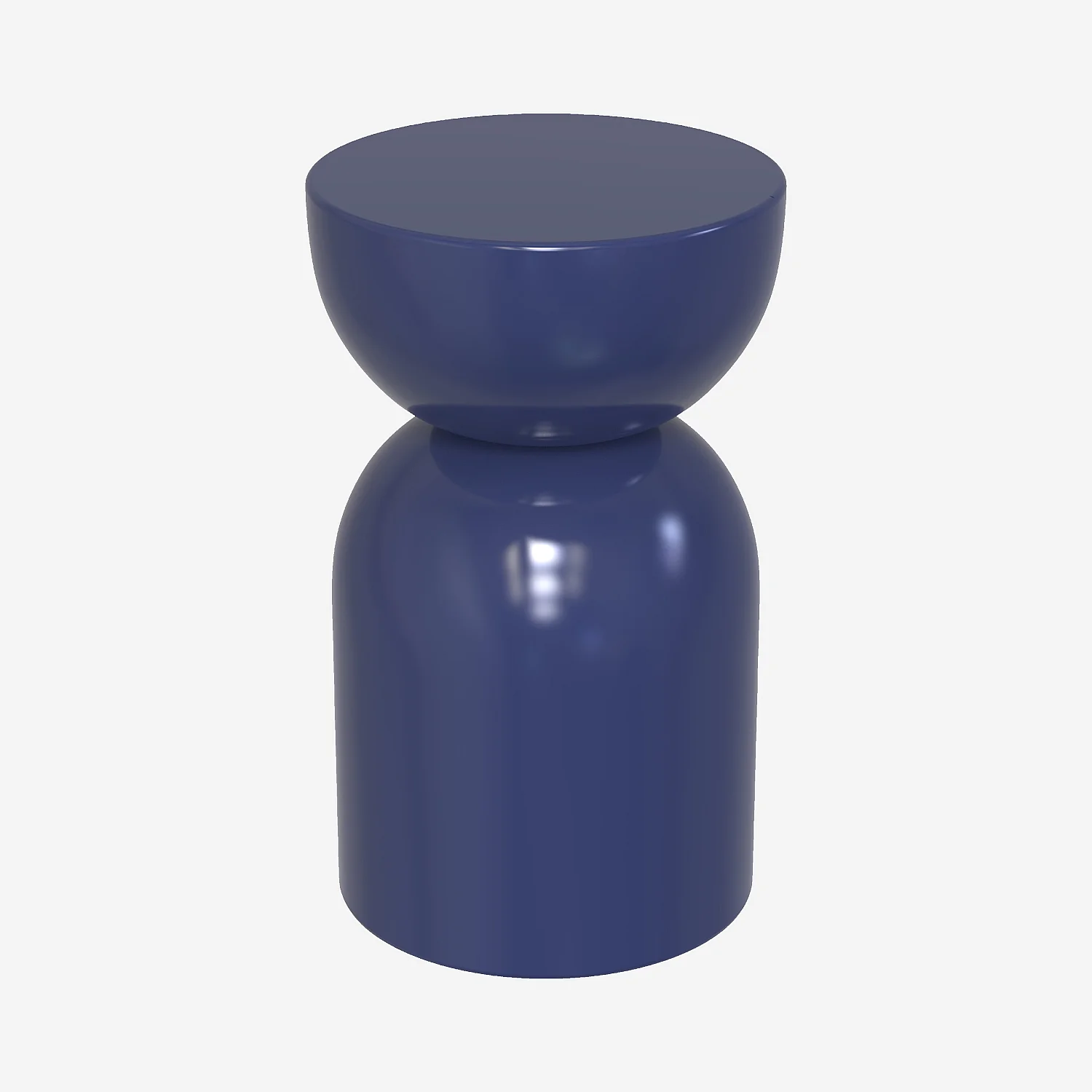 Table d'appoint en métal - Bleu myrtille mat - 2