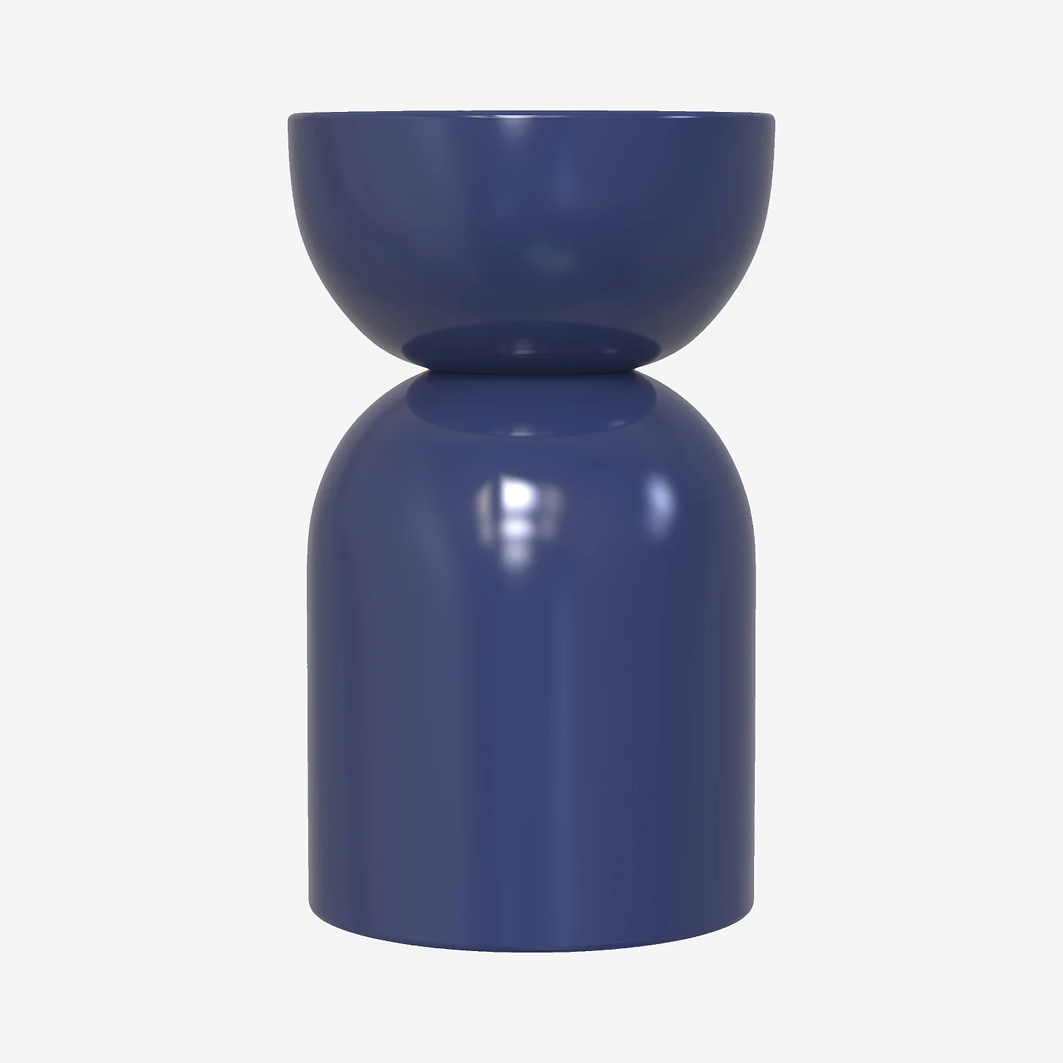 Table d'appoint en métal - Bleu myrtille mat - 3