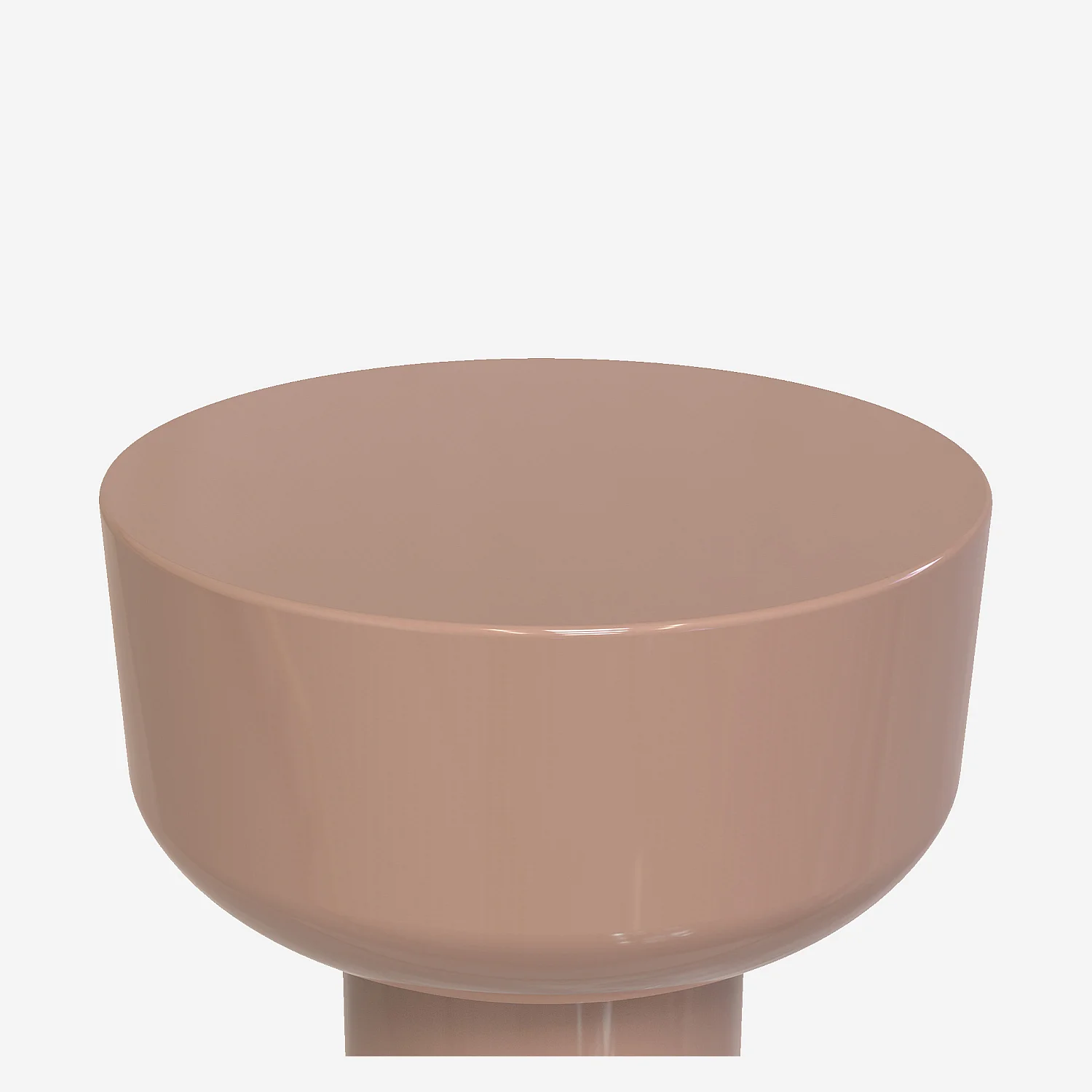 Table basse en métal - Marron glacé émaillé - 3