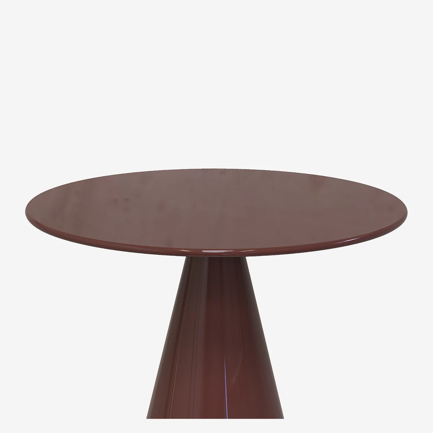 Table à manger ronde avec pied en métal - Moka émaillé - 3