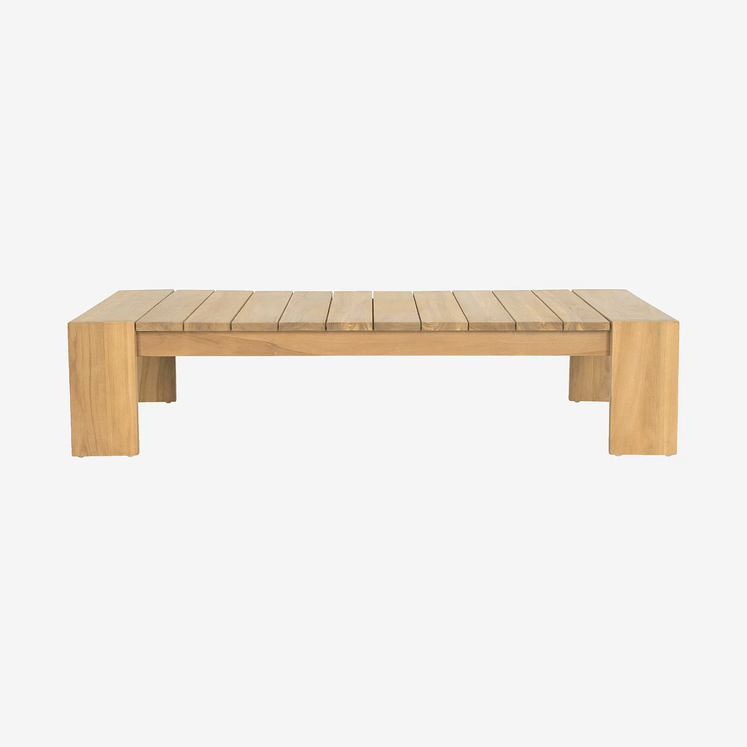 Table basse de jardin en teck massif - Naturel - 1