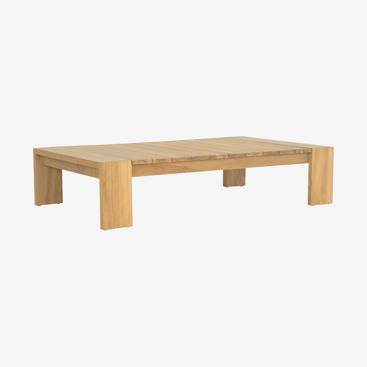 Table basse de jardin en teck massif - Naturel - 2