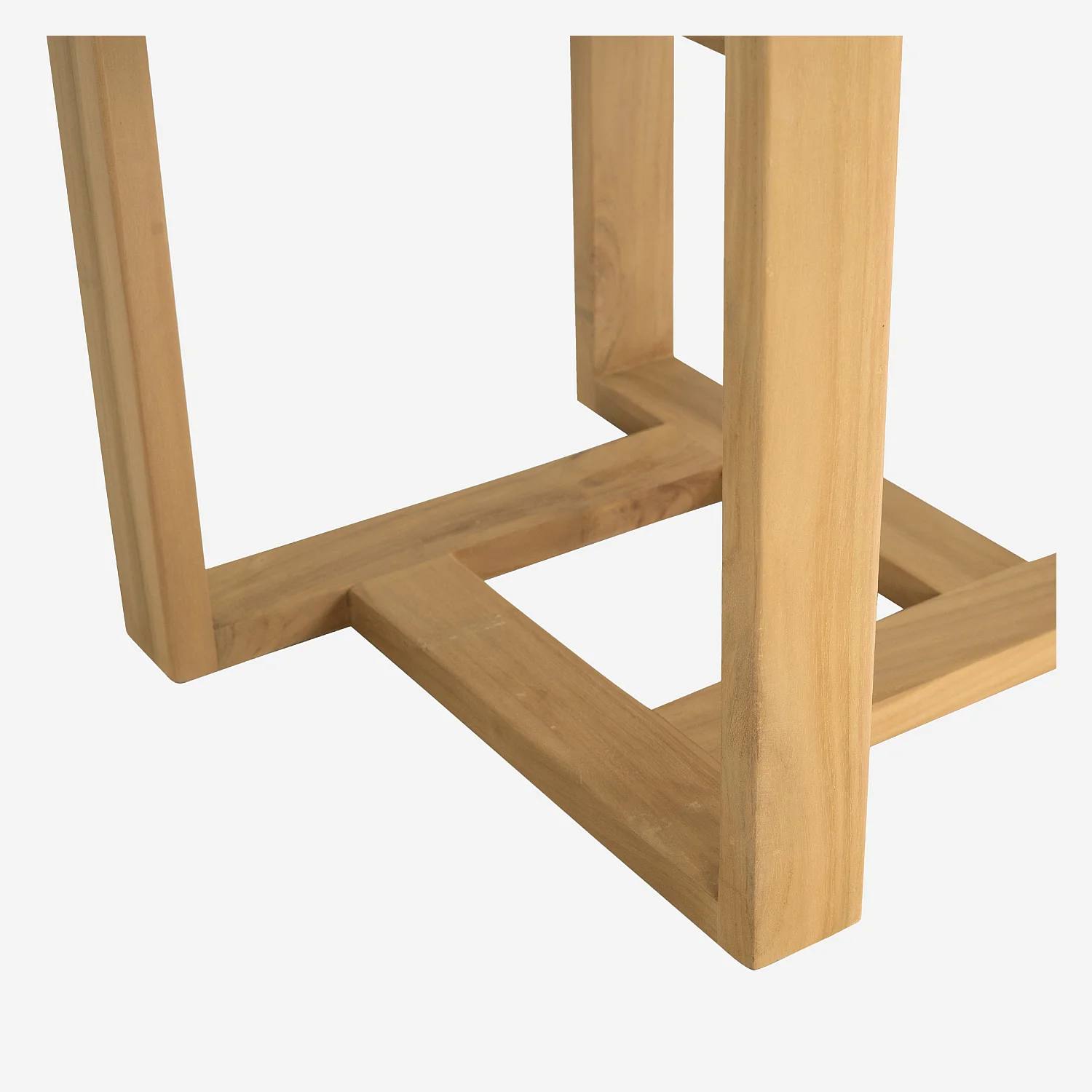 Table d’appoint de jardin en teck massif - Naturel - 4