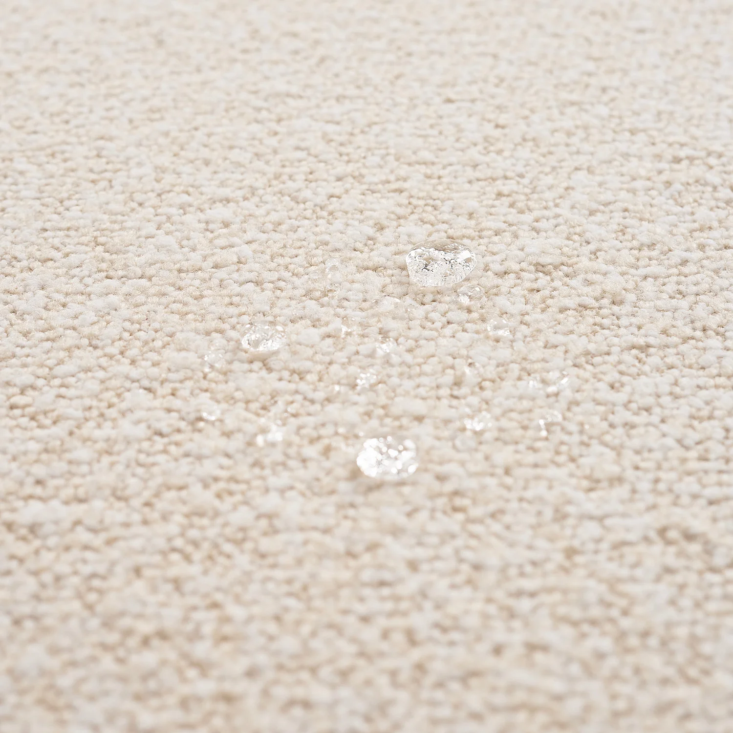 Bain de soleil en teck massif et tissu imperméable - Naturel et blanc cassé - 3