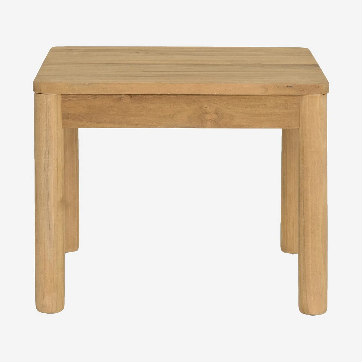 Table d’appoint de jardin en teck massif - Naturel - 1