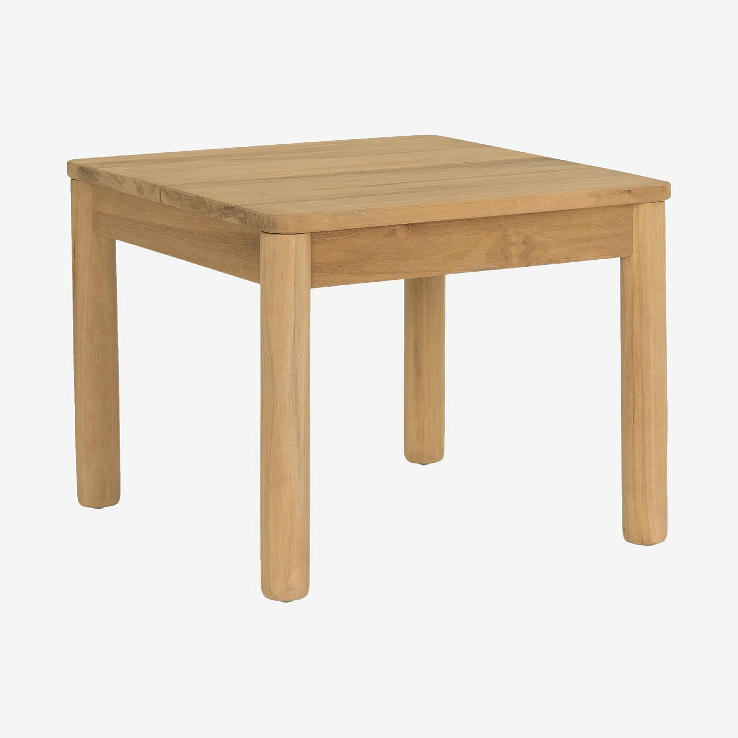 Table d’appoint de jardin en teck massif - Naturel - 2