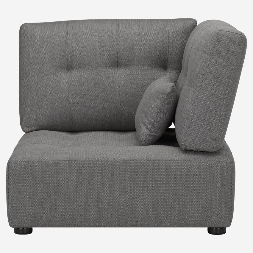 Fabric left angle chair - Grey