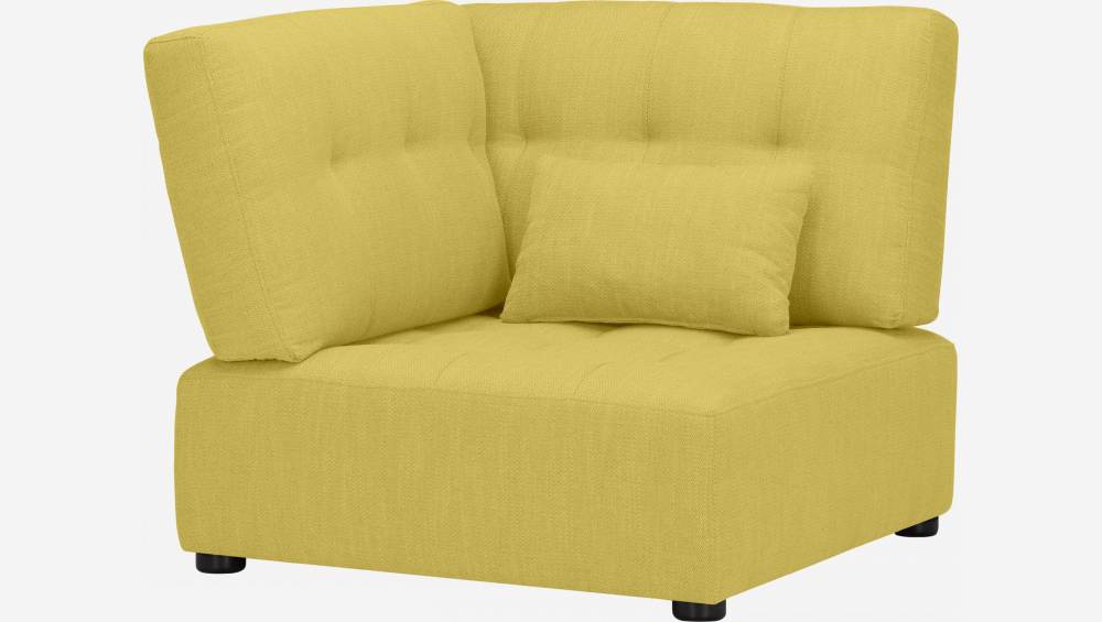 Fabric left angle chair - Mustard yellow