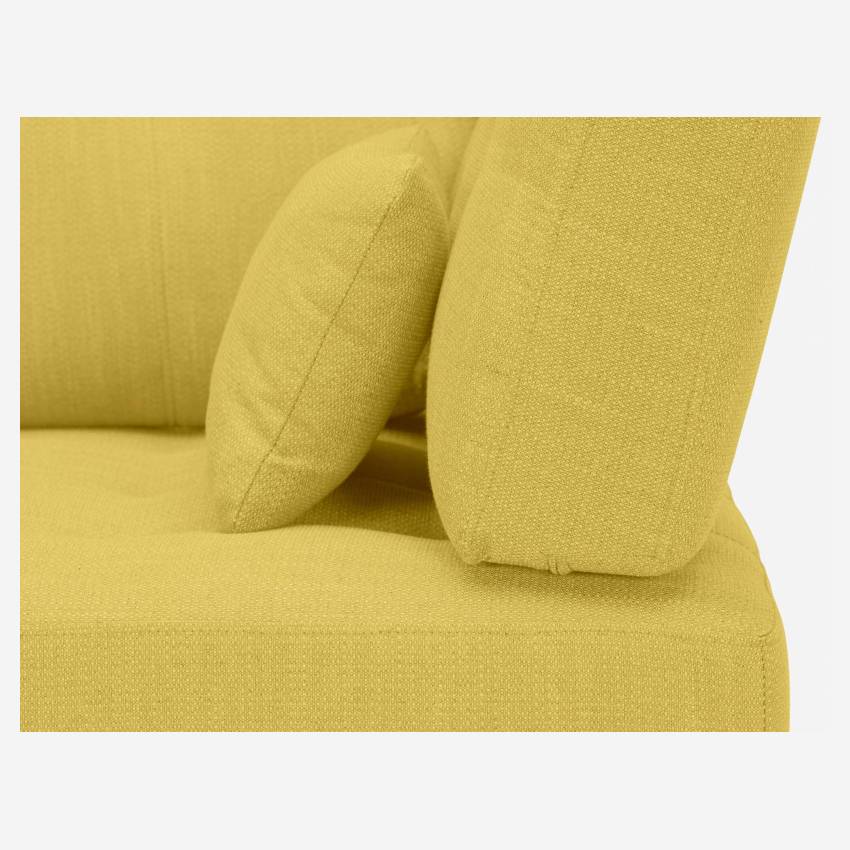 Fabric left angle chair - Mustard yellow
