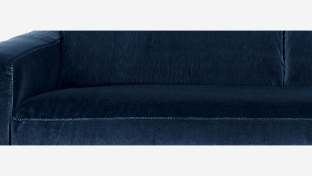 Reversible velvet corner sofa