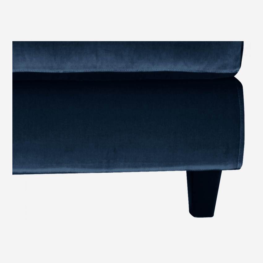 Reversible velvet corner sofa