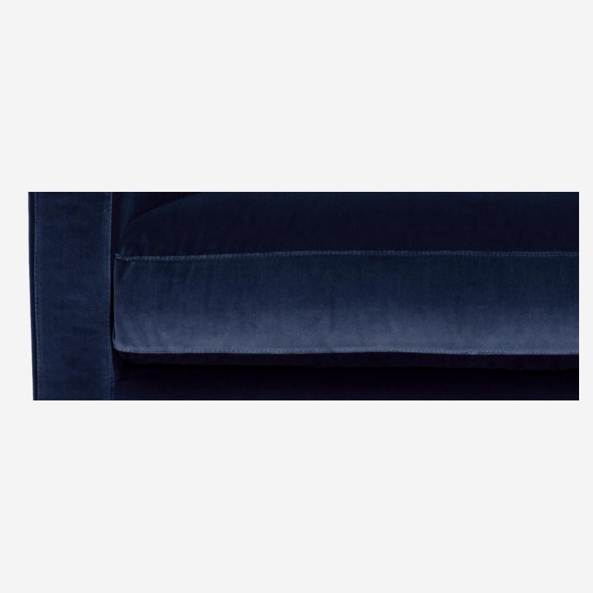 Compact velvet sofa