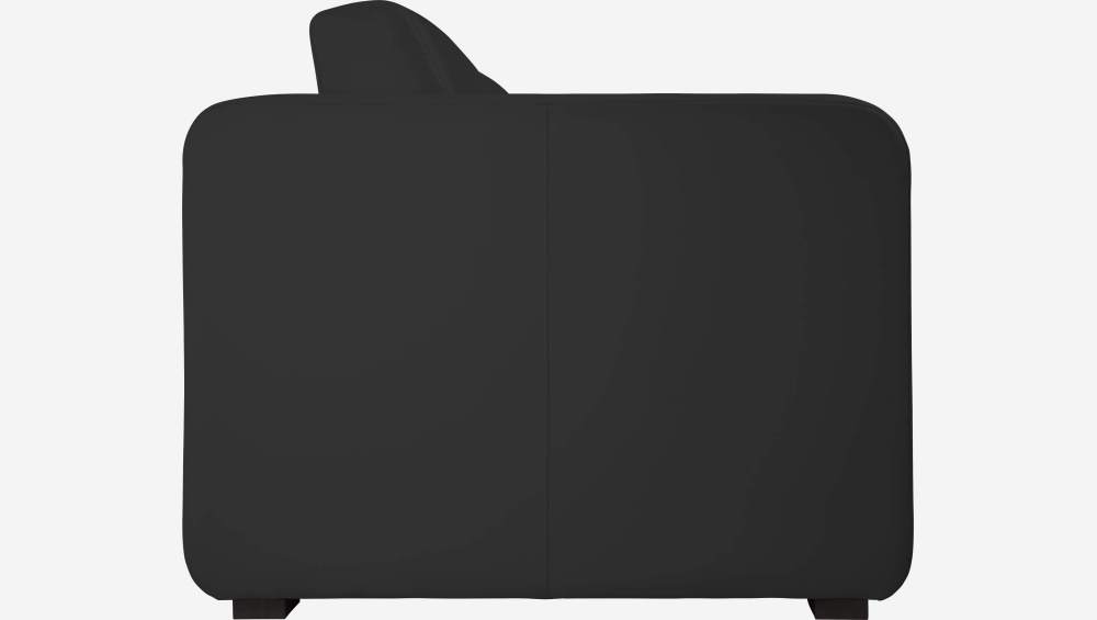 Leather 3-seater sofa - Black