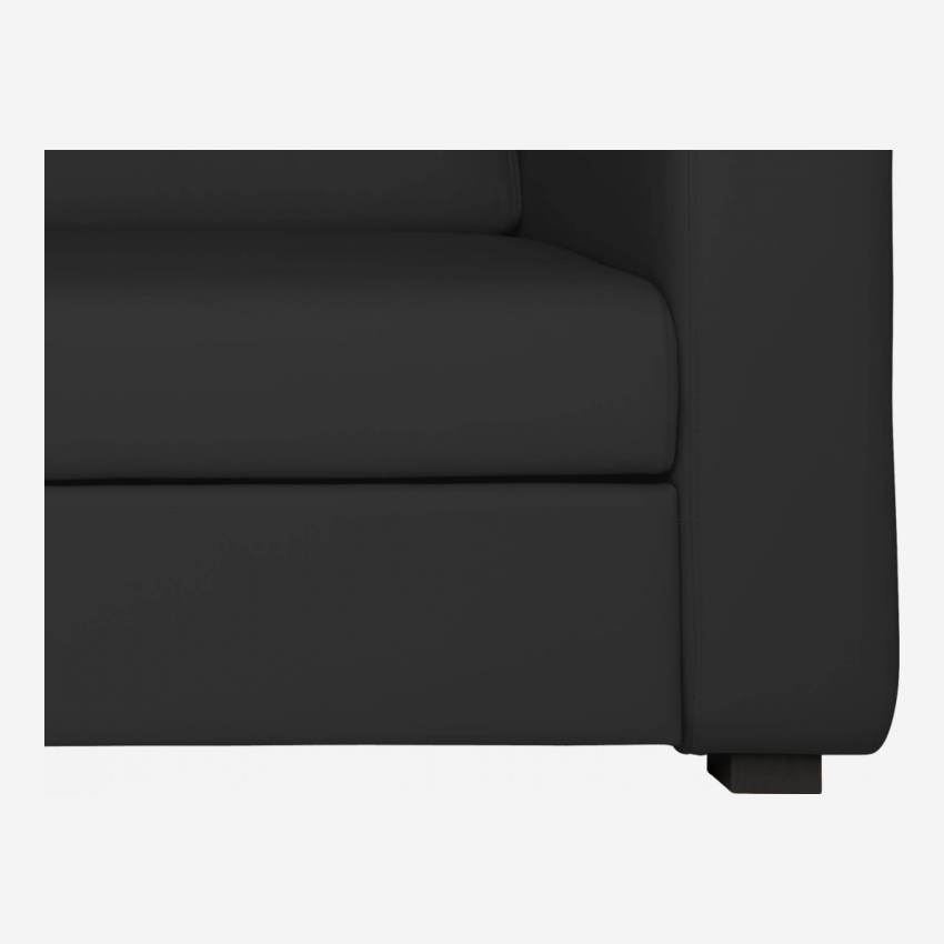 Canapé 3 places en cuir - Noir