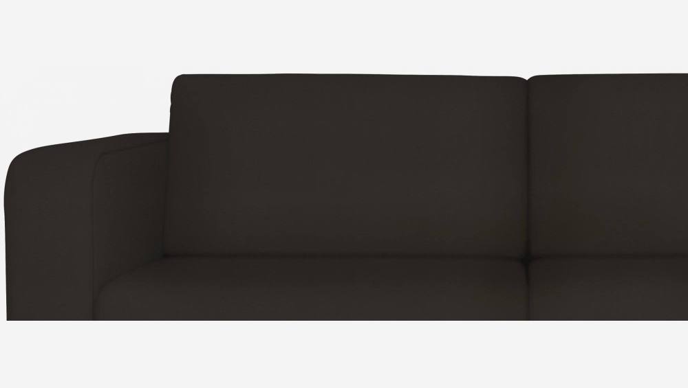 Leather 2-seater sofa - Brown