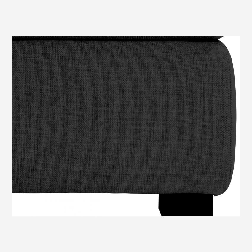 Fabric footstool - Dark grey